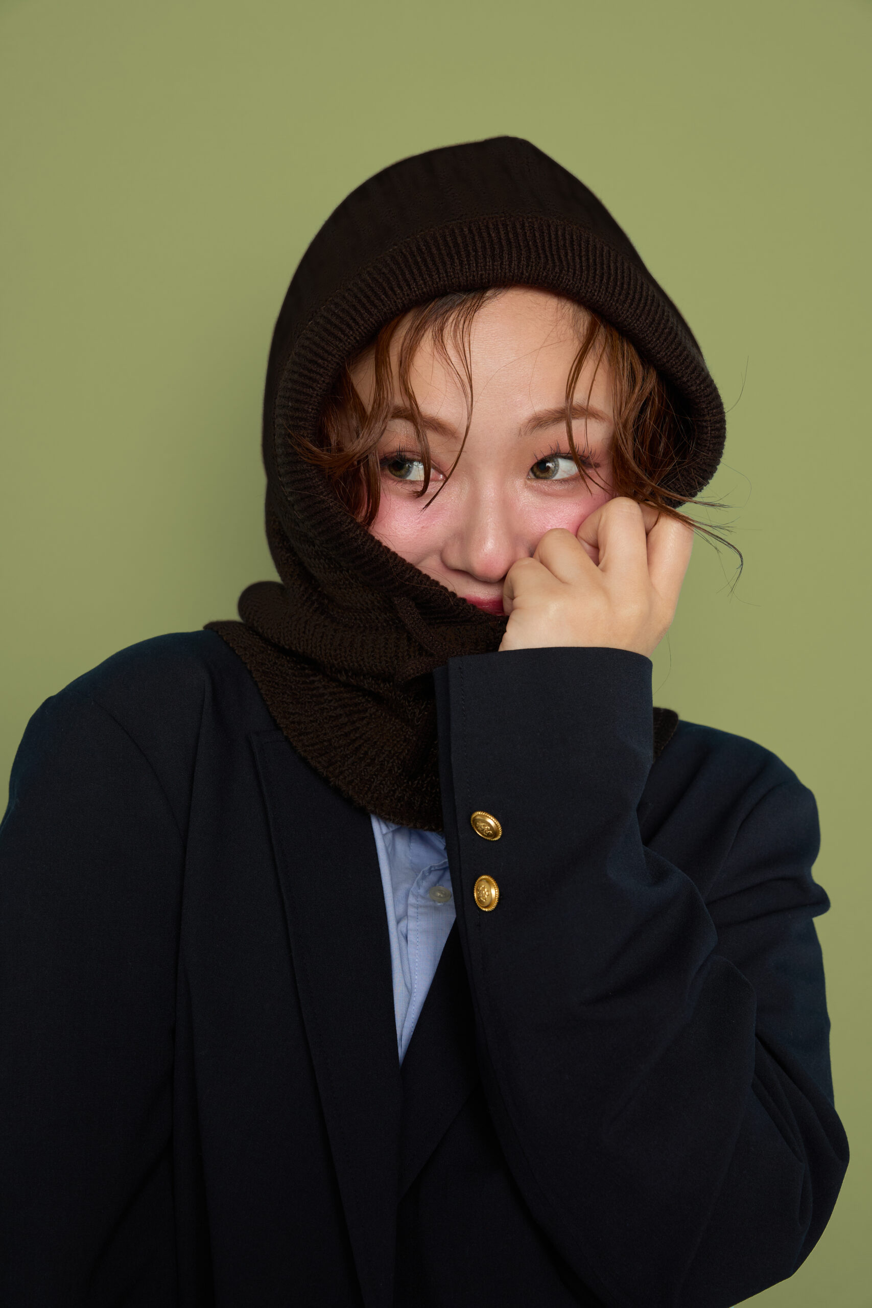 ニットフードバラクラバ